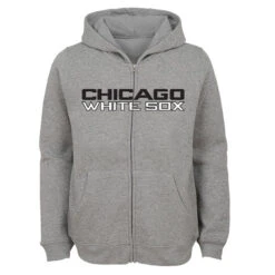 Chicago White Sox Youth Grey Full Zip Hoodie