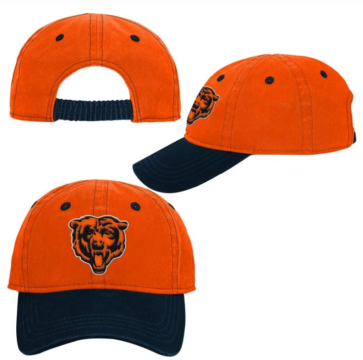 Chicago Bears Orange Infant Bear Head Adjustable Hat 3 Chicago Bears Orange Infant Bear Head Adjustable Hat
