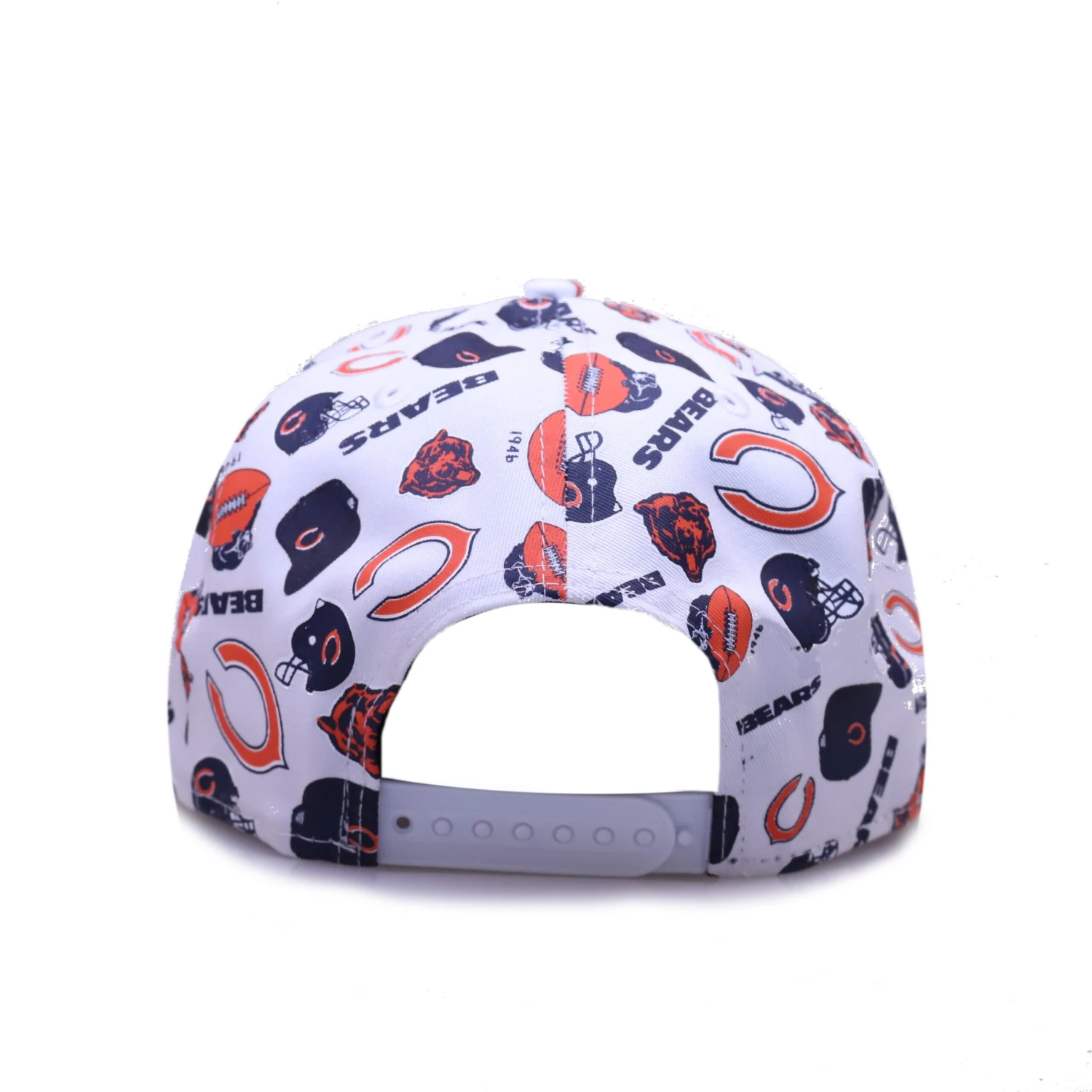 Chicago Bears White All Over Retro Logos Snapback 6 Chicago Bears White All Over Retro Logos Snapback - Image 4