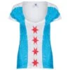 Chicago Women's White Full Body Vertical Chicago Flag V-Neck Tee-Shirt -Hockey Store media 1a6b3b43 7654 4224 8bd6 c661aaefcd69