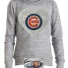 Chicago Cubs Youth Bling Heart Grey Space Dye Knit Pullover With Bullseye Sequin Art -Hockey Store media 25736ce3 6f01 4729 aa1f 9f9884b80161