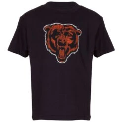 Chicago Bears Boys' Navy Distressed Bear Face Logo Tee