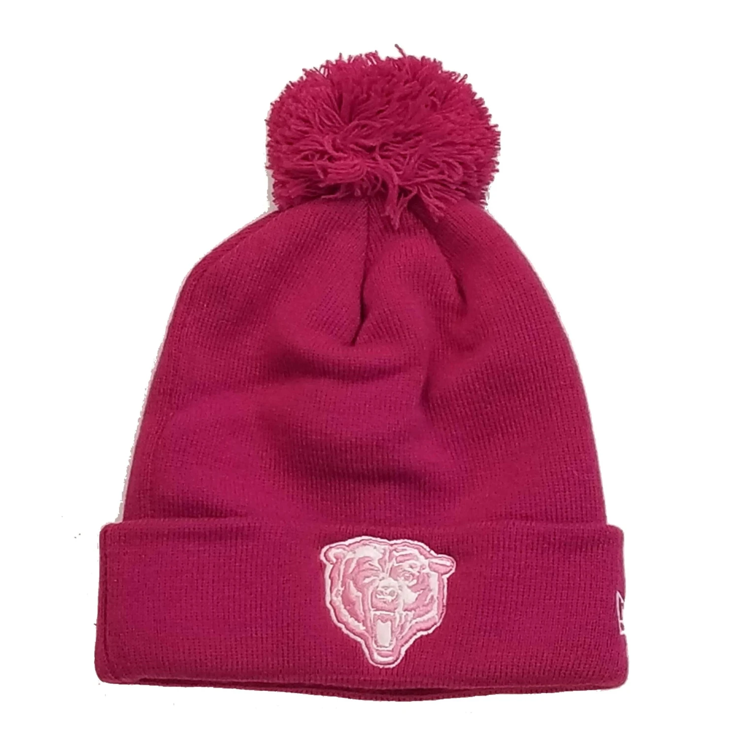 Chicago Bears Pink Bear Head Knit Hat 3 Chicago Bears Pink Bear Head Knit Hat