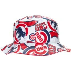 Chicago Cubs White Multi-Logo Sublimated Design Bucket Hat -Hockey Store media 2b5f4348 5e19 45c0 b913 e060857e07a2