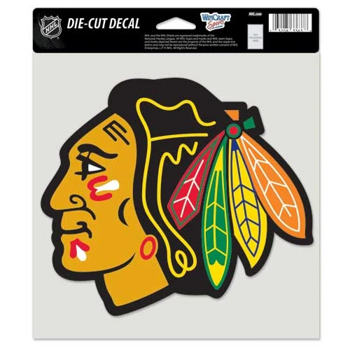 Chicago Blackhawks 8"x8" Indian Head Logo Die-Cut Decal By Wincraft 3 Chicago Blackhawks 8"x8" Indian Head Logo Die-Cut Decal By Wincraft