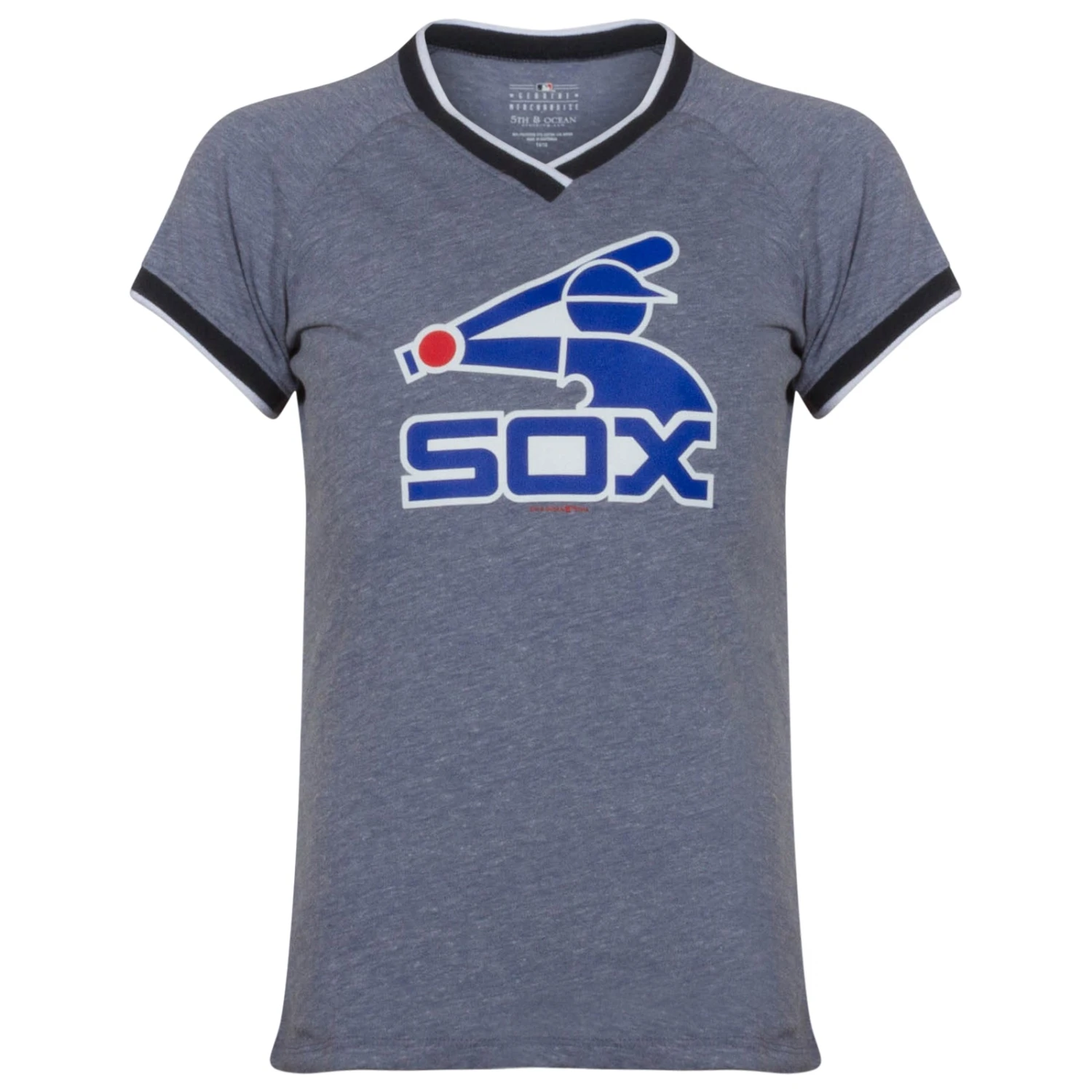 Chicago White Sox Youth Heather Navy Batterman Logo V-Neck 3 Chicago White Sox Youth Heather Navy Batterman Logo V-Neck