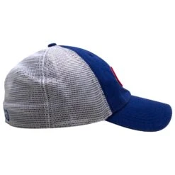 Chicago Cubs Royal And White Mesh "C" Logo Stretch Fit Trucker Style Fitted Hat -Hockey Store media 46b03c51 ad28 4d6d ada5 d5d327dac61e