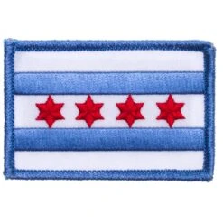 Chicago Flag Blue Border Mini Patch