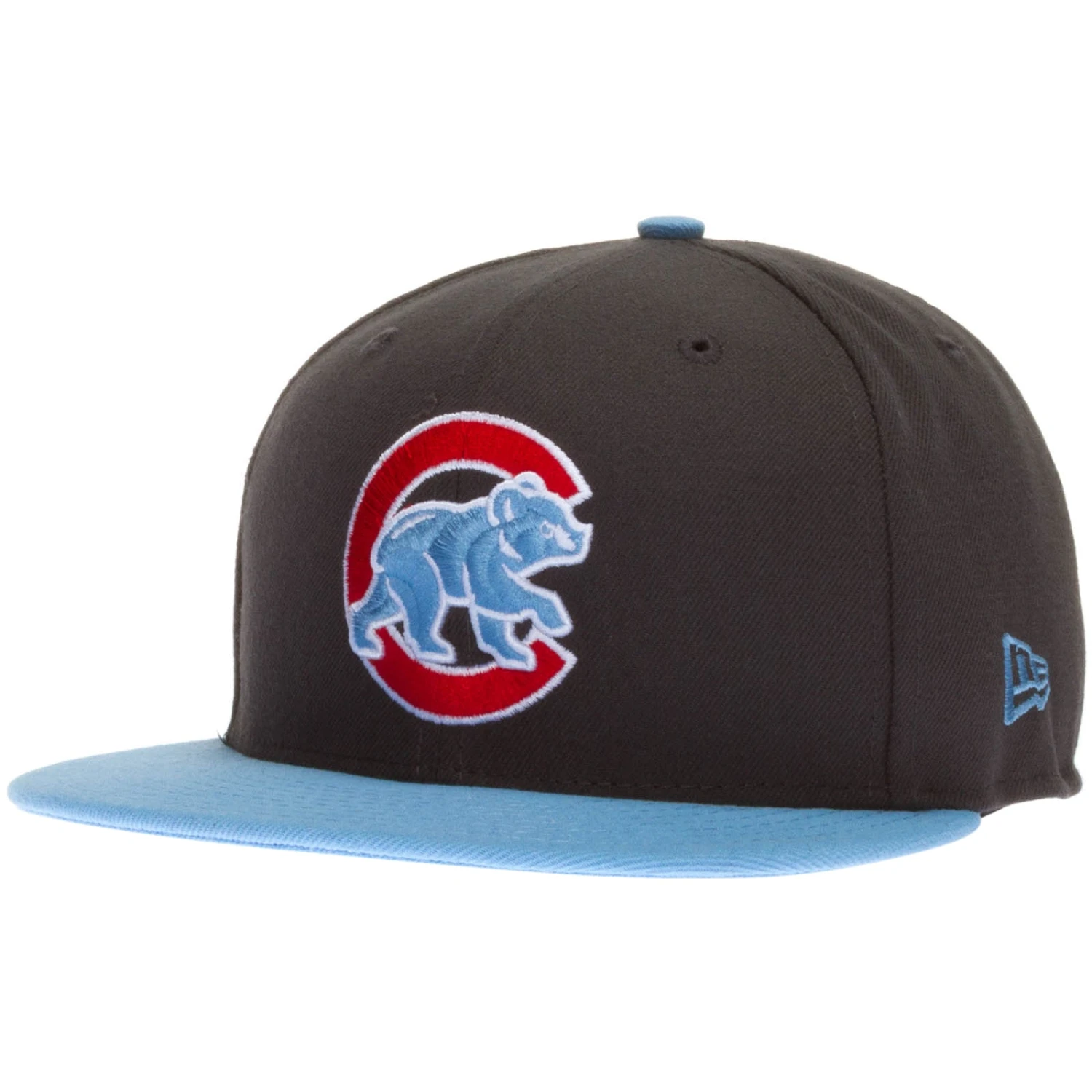 Chicago Cubs Graphite And Sky Blue New Era 59FIFTY Fitted Hat 3 Chicago Cubs Graphite And Sky Blue New Era 59FIFTY Fitted Hat