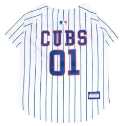 Chicago Cubs Pinstripe Dog Jersey
