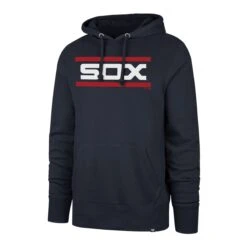Chicago White Sox Cooperstown Navy Striped Headline Hoodie