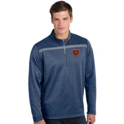 Chicago Bears Navy Crytic 1/4 Zip Lightweight Jacket