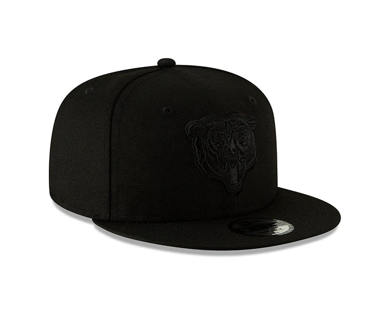 Chicago Bears Black On Black Bear Head 9FIFTY Snapback 4 Chicago Bears Black On Black Bear Head 9FIFTY Snapback - Image 2