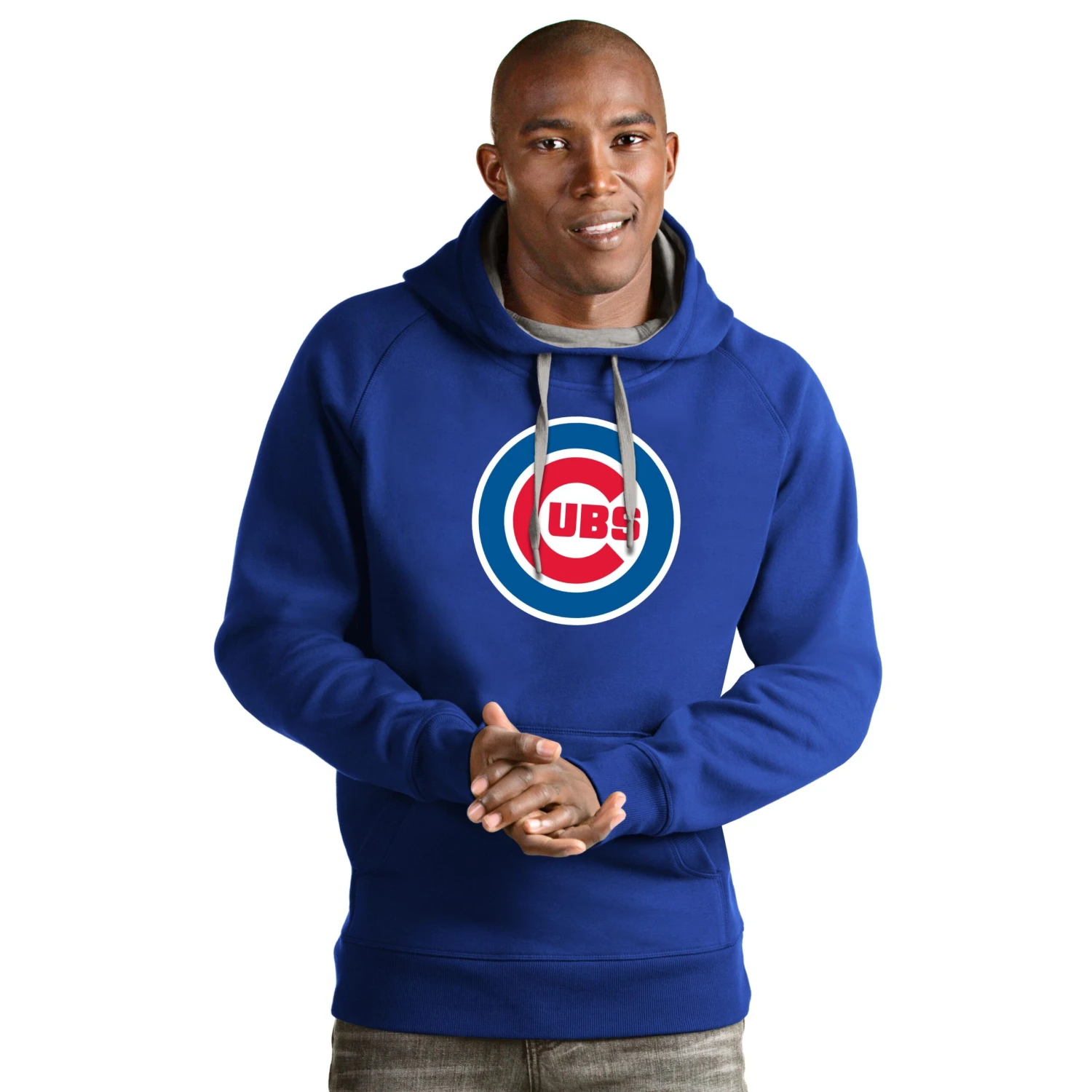 Chicago Cubs Mens Royal W/ Bullseye Antigua Victory Pullover Hood 3 Chicago Cubs Mens Royal W/ Bullseye Antigua Victory Pullover Hood
