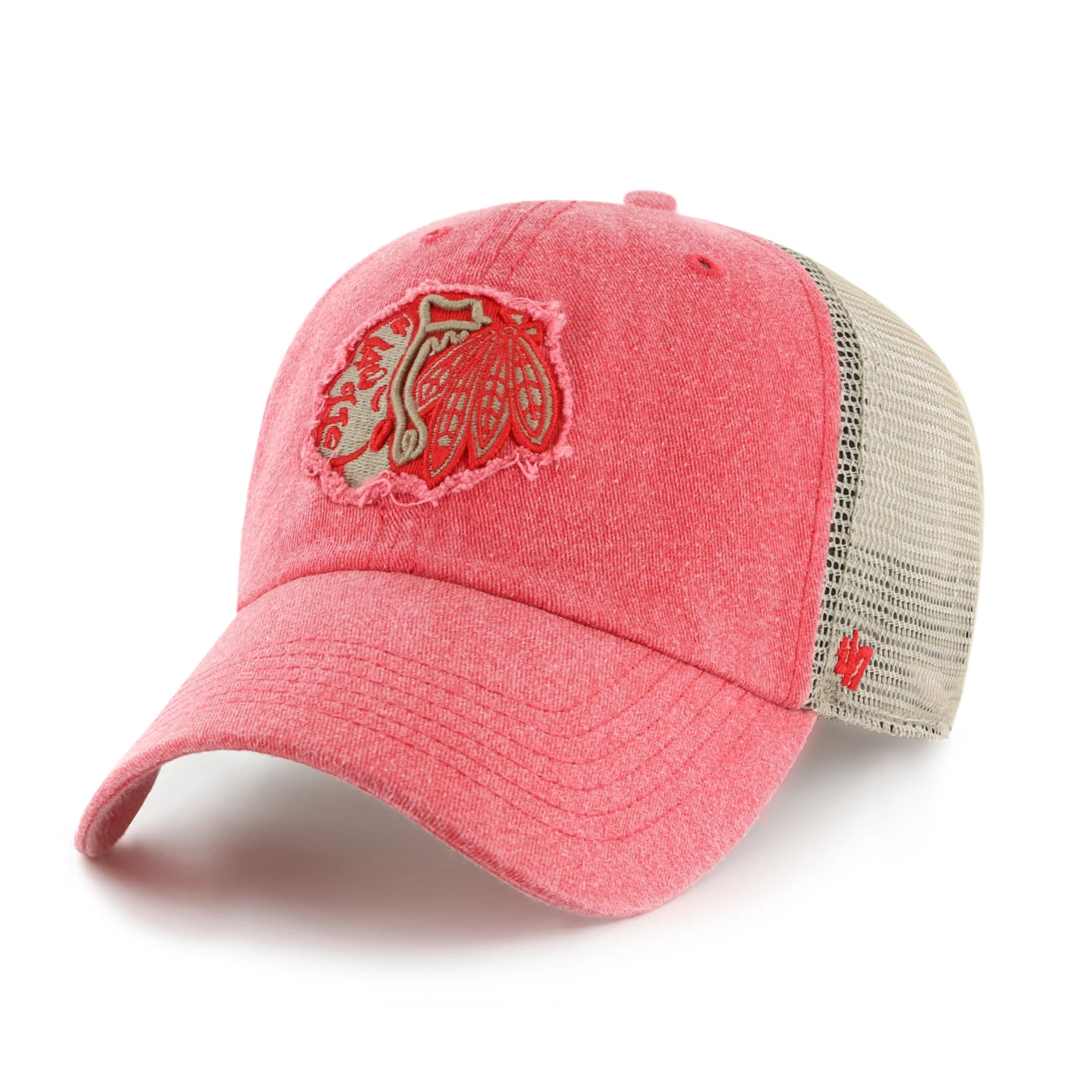 Chicago Blackhawks Red Burnstead 47 Closer Mesh Hat 3 Chicago Blackhawks Red Burnstead 47 Closer Mesh Hat