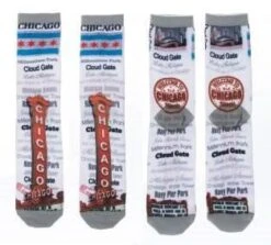Chicago White Landmark Sock