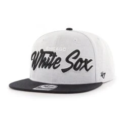 Chicago White Sox Grey W Current Logo Street Script Captain Snapback