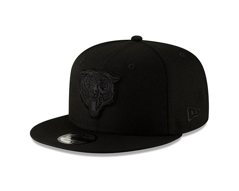 Chicago Bears Black On Black Bear Head 9FIFTY Snapback 3 Chicago Bears Black On Black Bear Head 9FIFTY Snapback