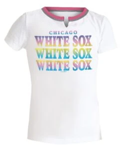 Chicago White Sox Youth Multicolor Split Scoop W/ Iridescent Glitter Tee