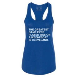 Obvious Womens Royal Greatest Game Tank Top