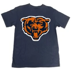 Chicago Bears Youth Full Bear Face Navy T-Shirt