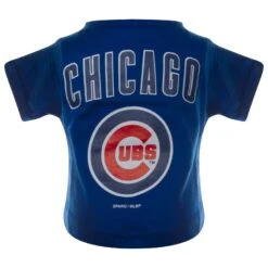 Chicago Cubs Royal Road Jersey Logo And Bullseye Dog Tee