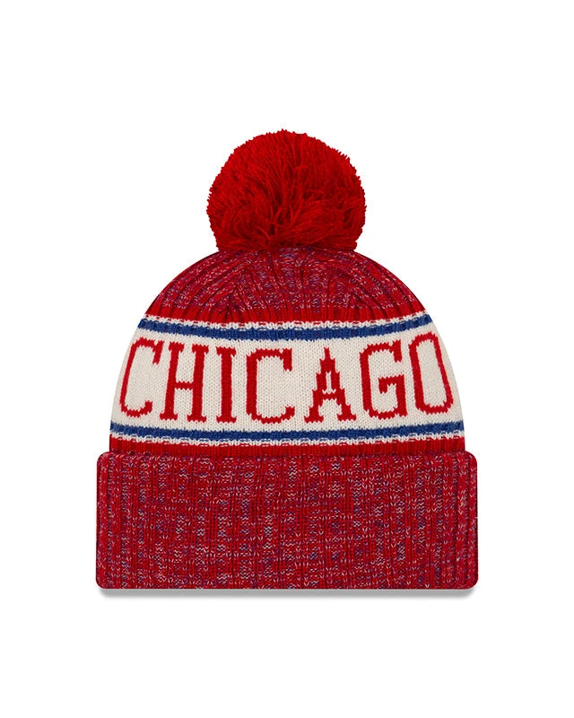 Chicago Cubs Red New Era 19 Sport Knit W/ Pom & Crawl Bear 4 Chicago Cubs Red New Era 19 Sport Knit W/ Pom & Crawl Bear - Image 2