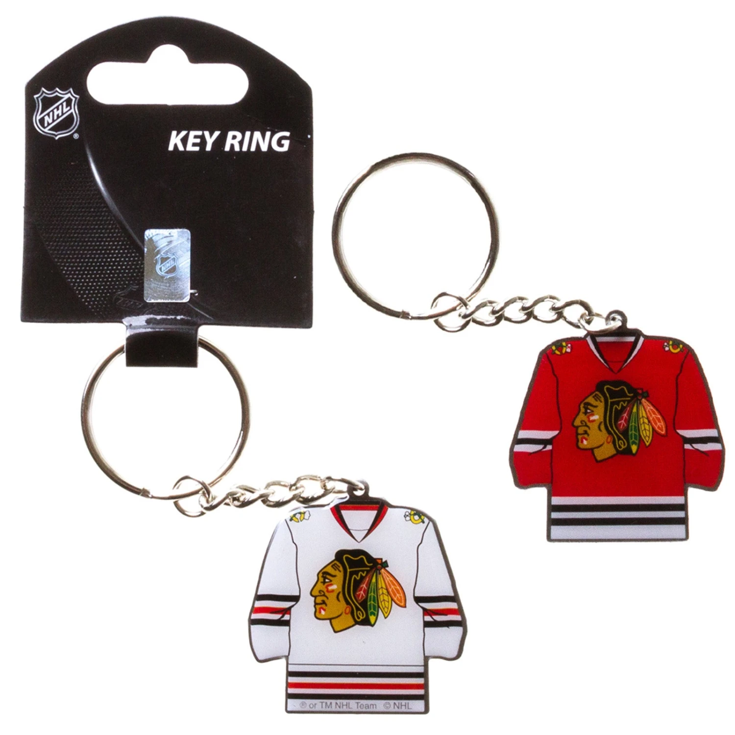 Chicago Blackhawks Metal Home/Road Jersey Key Chain 3 Chicago Blackhawks Metal Home/Road Jersey Key Chain