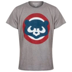 Chicago Cubs 1979 - 1993 Big Logo Grey T-Shirt