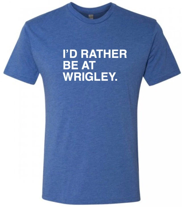 Obvious Mens "Heathered I'd Rather Be At Wrigley" Tee 3 Obvious Mens "Heathered I'd Rather Be At Wrigley" Tee