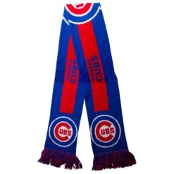 Chicago Cubs Royal And Red Big Logo Scarf