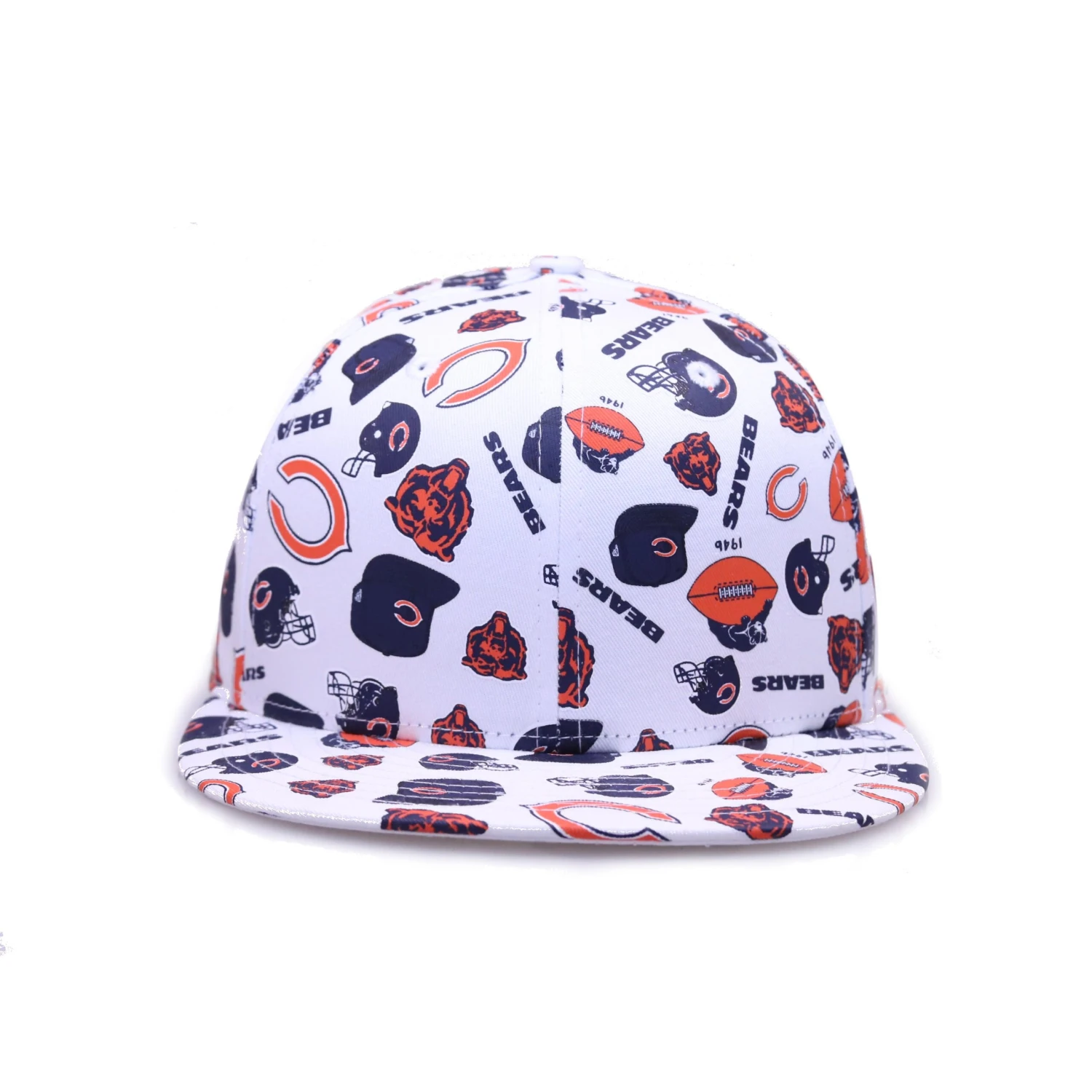 Chicago Bears White All Over Retro Logos Snapback 5 Chicago Bears White All Over Retro Logos Snapback - Image 3