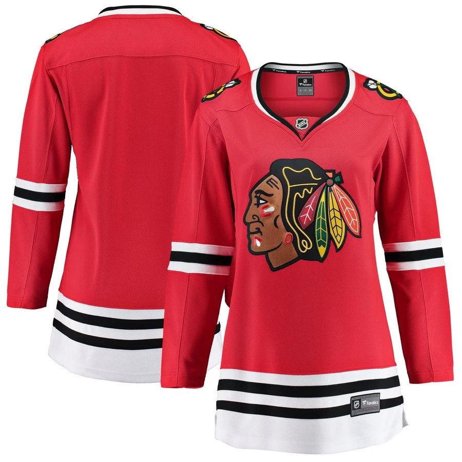 Chicago Blackhawks Women's Blank Premier Red Home Jersey 3 Chicago Blackhawks Women's Blank Premier Red Home Jersey