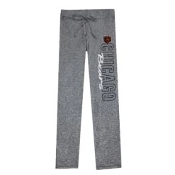 Chicago Bears Women's Grey Marble Pants W/ Bearhead Logo