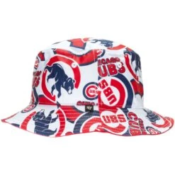 Chicago Cubs White Multi-Logo Sublimated Design Bucket Hat -Hockey Store media af6f123d c6d7 483e 9776 dd3e20b4d717