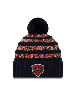 Chicago Bears Women's W KNITLAYER A3 W/ Pom & Bear Head Logo
