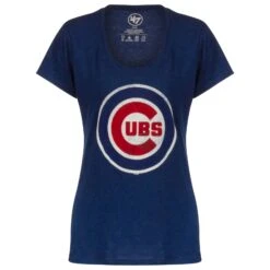 Chicago Cubs Women's Royal Bullseye Scoop Tee