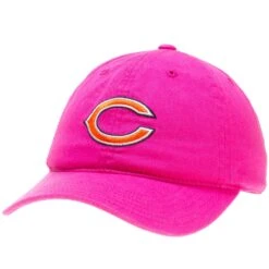 Youth Chicago Bears Logo Pink Adjustable Hat