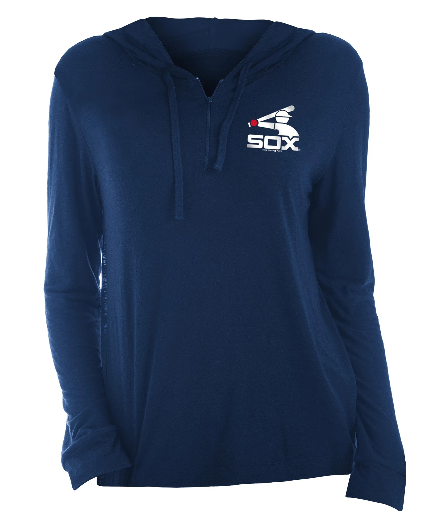 Chicago White Sox Women's Sox Navy Batterman Slub Half Zip Pullover Hood 3 Chicago White Sox Women's Sox Navy Batterman Slub Half Zip Pullover Hood