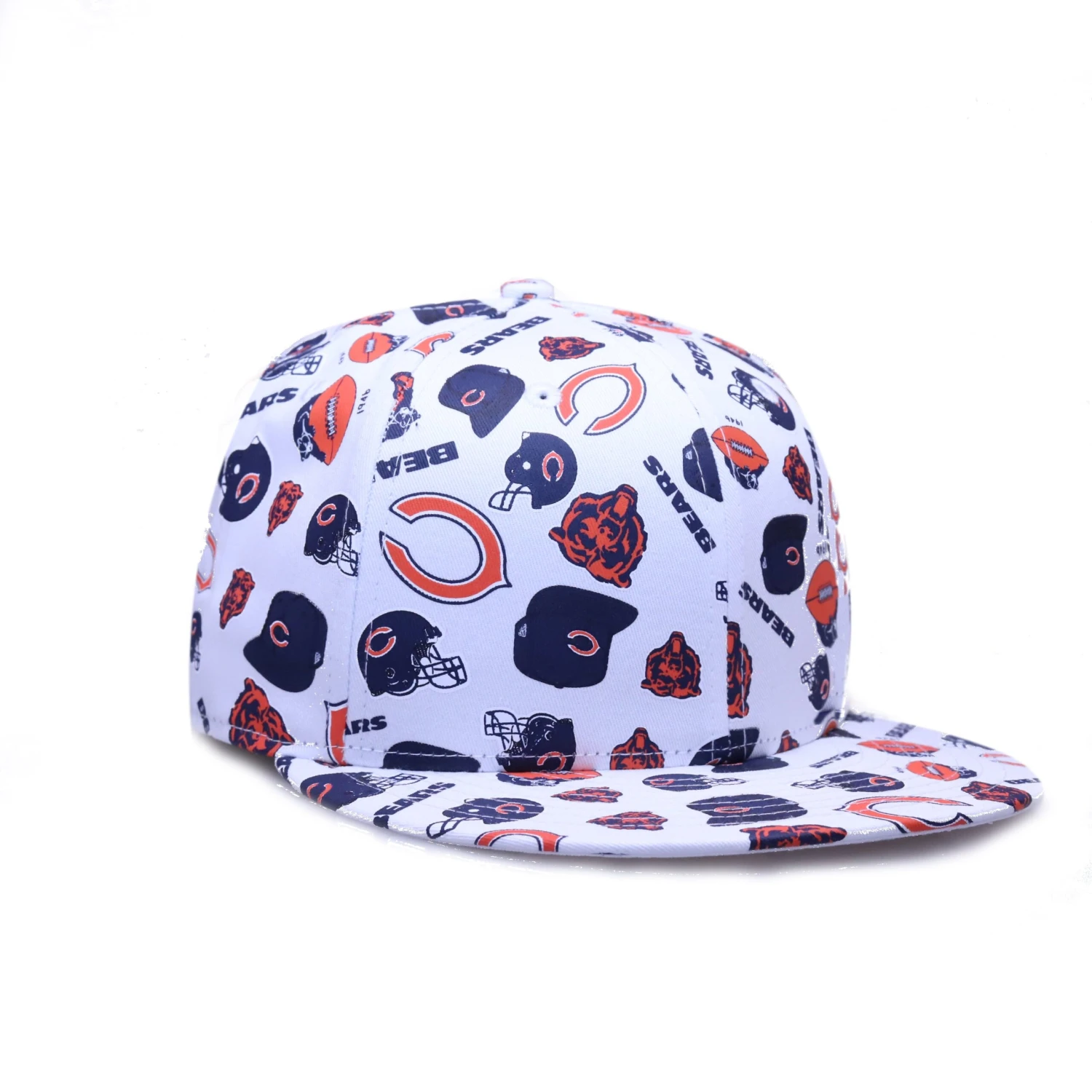 Chicago Bears White All Over Retro Logos Snapback 4 Chicago Bears White All Over Retro Logos Snapback - Image 2