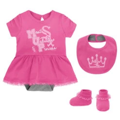Chicago White Sox Infant Pink Diamond Girl Creeper Set