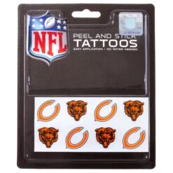 Chicago Bears Peel And Stick Temporary Tattoos