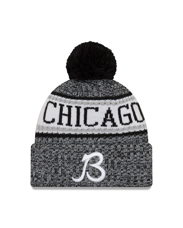 Chicago Bears 2018 Sports Knit - Black & White W/ B Logo 3 Chicago Bears 2018 Sports Knit - Black & White W/ B Logo