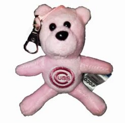 Chicago Cubs Pink Bullseye Little Bear Keychain