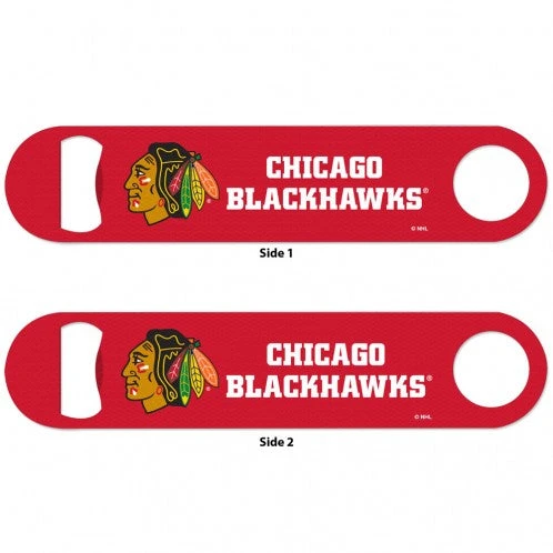 Chicago Blackhawks Metal Double Sided Bottle Opener 2 Chicago Blackhawks Metal Double Sided Bottle Opener
