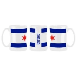 Chicago Flag 14 Oz. Relief Mug