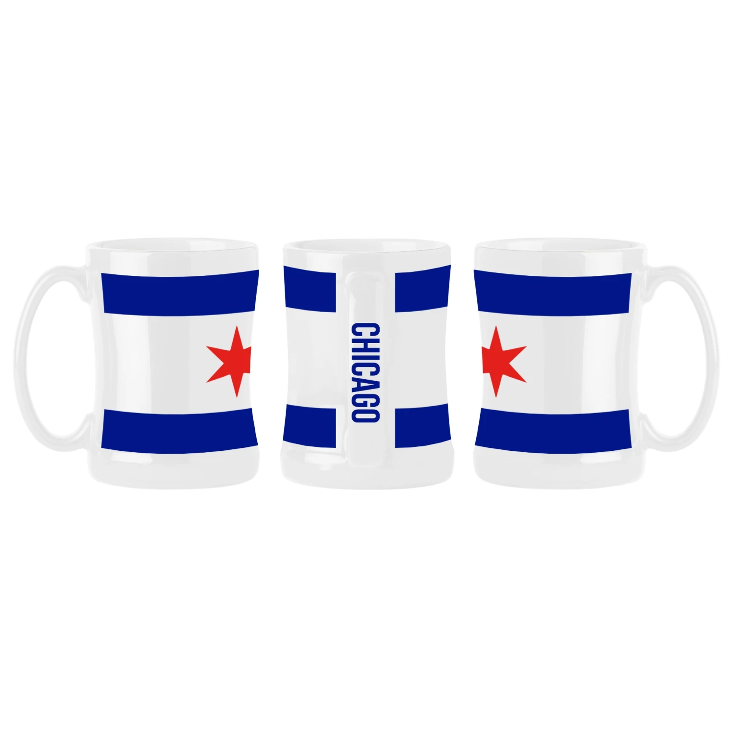 Chicago Flag 14 Oz. Relief Mug 3 Chicago Flag 14 Oz. Relief Mug