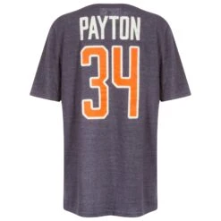 Chicago Bears Heather Navy Walter Payton Grinder Triblend Player Tee