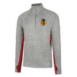 Chicago Blackhawks Men's Multi Grey Forward Evolve 1/4 Zip